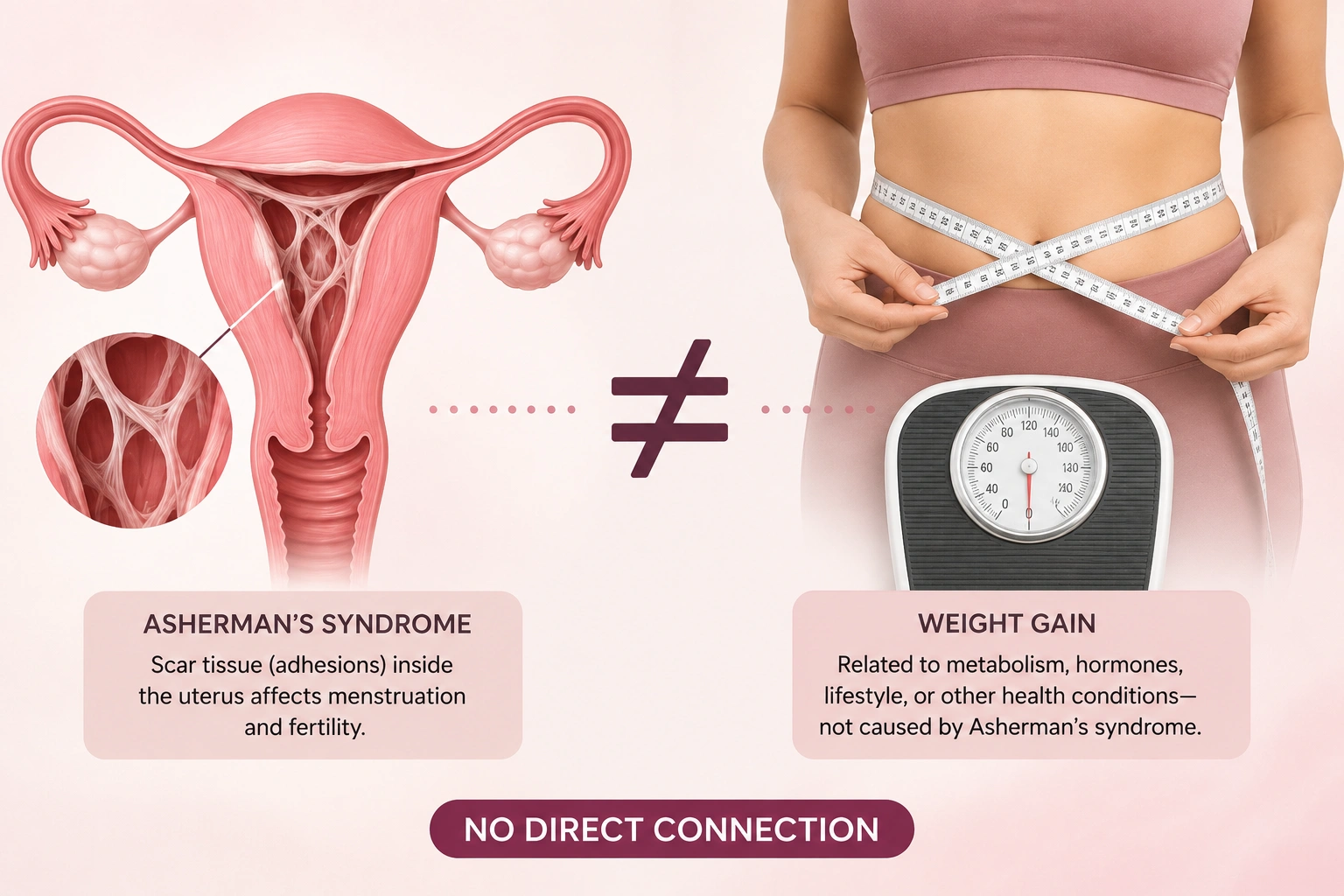 Asherman's syndrome and unexplained weight gain